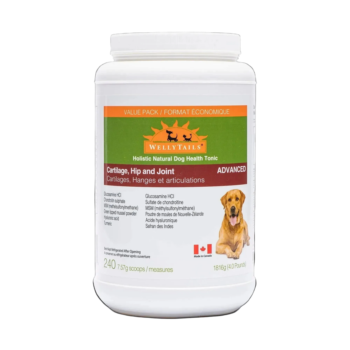 WellyTails Cartilage, Hip & Joint Dog ADVANCED (original Rx formula updated)