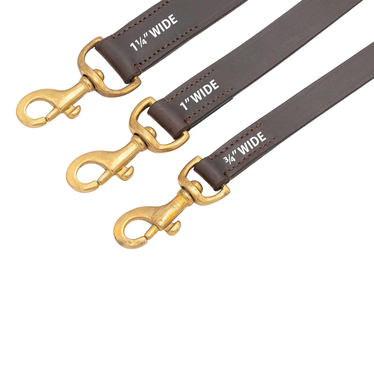 Jeffers Flat Leather Dog Leash with Hand Strap Handle, 6 Feet Long