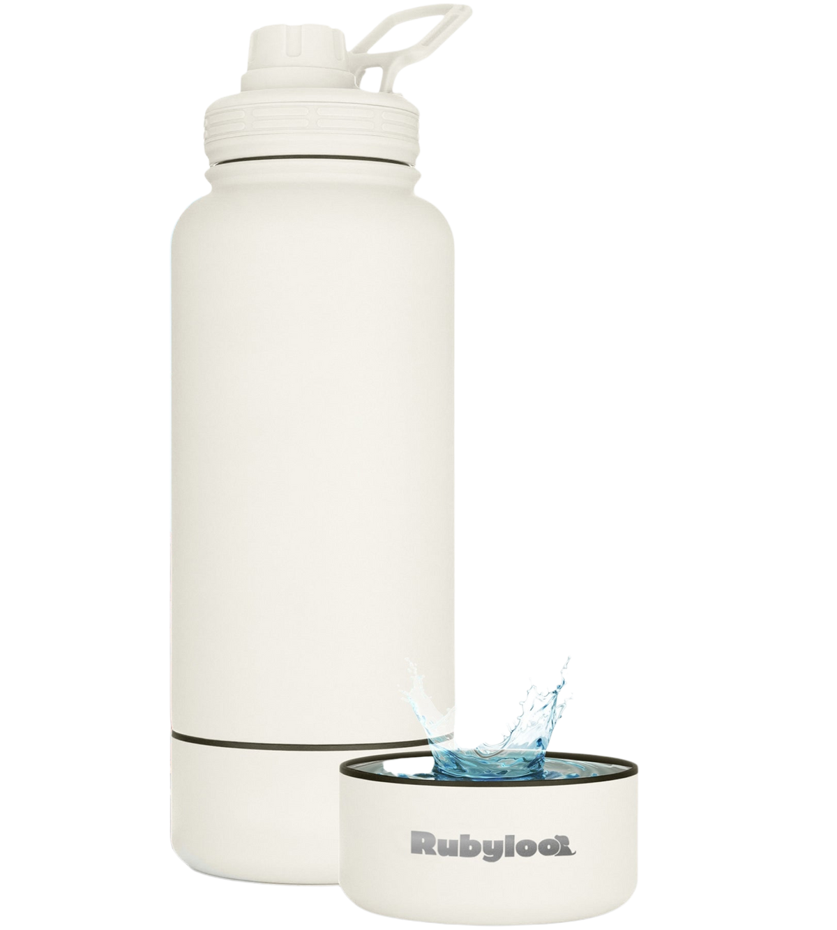 Dog + Human Water Bottle with Detachable Dog Bowl