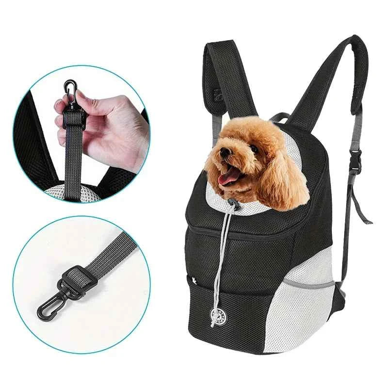 Front-Facing Pet Carrier Backpack with Padded Shoulder Straps