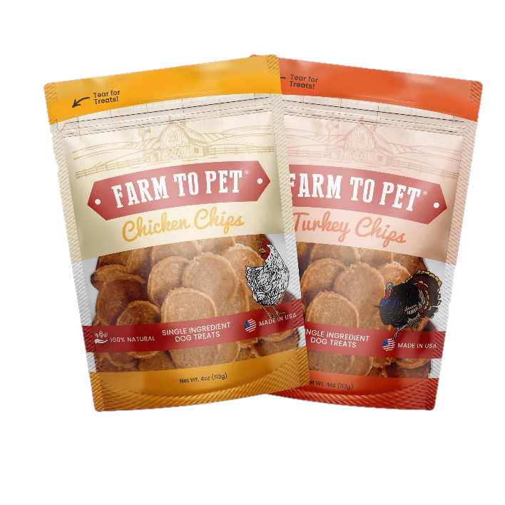 Turkey & Chicken Chip Dog Treat Duo | Single-Ingredient Poultry Treats for Dogs
