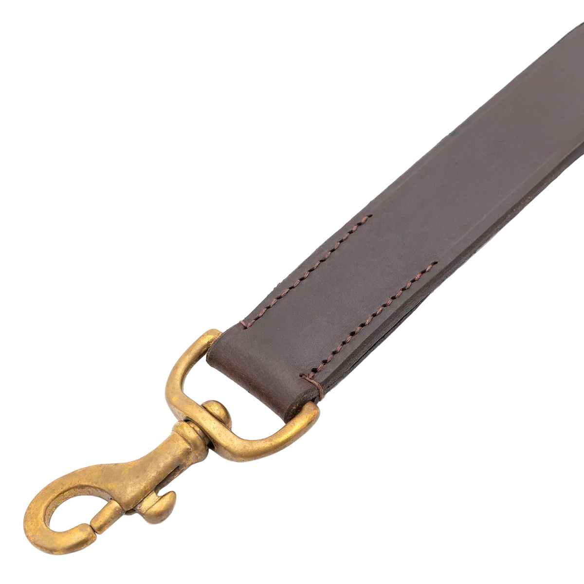 Jeffers Flat Leather Dog Leash with Hand Strap Handle, 6 Feet Long